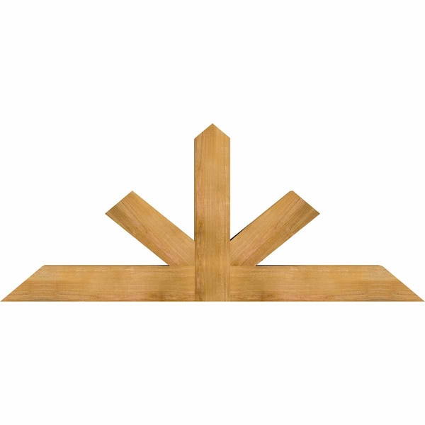 Ekena Millwork Saratoga Rough Sawn Timber Gable Bracket, Western Red Cedar, 72"W x 30"H x 6"D x 6"F, 10/12 Pitch GBW072X30X0606SAR00RWR - main
